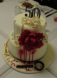 Murder birthday cake