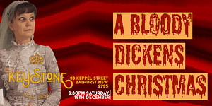 banner for a Bloody Dickens Christmas event